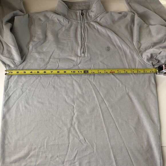 IZOD Saltwater Relaxed Classic 1/4 Zip Gray Long Sleeve Pullover Men's Large - Picture 4 of 14